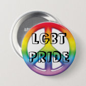 vredesregenboog, LGBT PRIDE Ronde Button 7,6 Cm (Voorkant /achterkant)