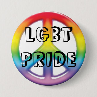 vredesregenboog, LGBT PRIDE Ronde Button 7,6 Cm