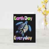 Vredesschildpad Dag van de Aarde Elke dag schilder Kaart (Gele Bloem)