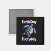 Vredesschildpad Dag van de Aarde Elke dag schilder Magneet (Voorkant / Achterkant)