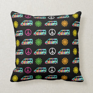 Vredessignaal voor Hippie Bus 70s Kussen