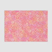 Vredessignaalpatroon op roze tissuepapier (Voorkant)