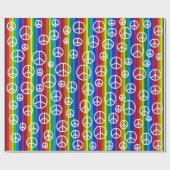 Vredessignalen bellen cadeaupapier (Vlak)