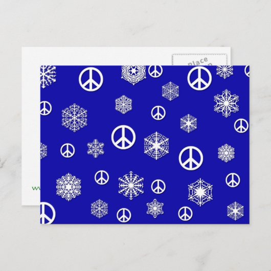 Vredessignalen en Snowflakes Holiday-kaarten Feestdagenkaart (Voorkant / Achterkant)