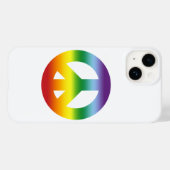 Vredessignalen regenboog in zomerkleuren op wit Case-Mate iPhone case (Achterkant (horizontaal))
