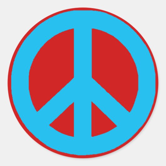 Vredessignalen Ronde Sticker (Voorkant)