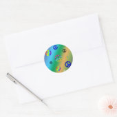 Vredessignalen Ronde Sticker (Envelop)