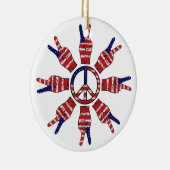 Vredessignalen Snowflake Keramisch Ornament (Rechts)