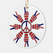 Vredessignalen Snowflake Keramisch Ornament (Links)