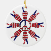 Vredessignalen Snowflake Keramisch Ornament (Achterkant)