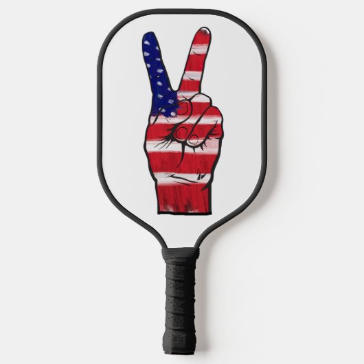 Vredessignalen Vlag kleuren Pickleball Paddle (Achterkant)
