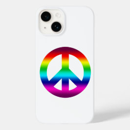 Vredessignatie regenboog in Hippie Brights on Whit Case-Mate iPhone 14 Hoesje