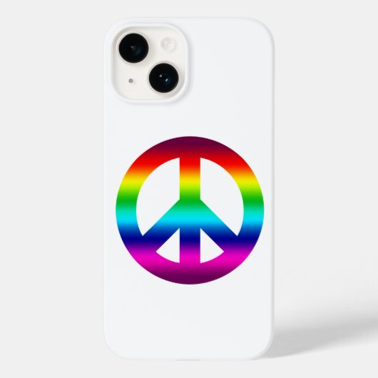Vredessignatie regenboog in Hippie Brights on Whit Case-Mate iPhone Case (Achterkant)