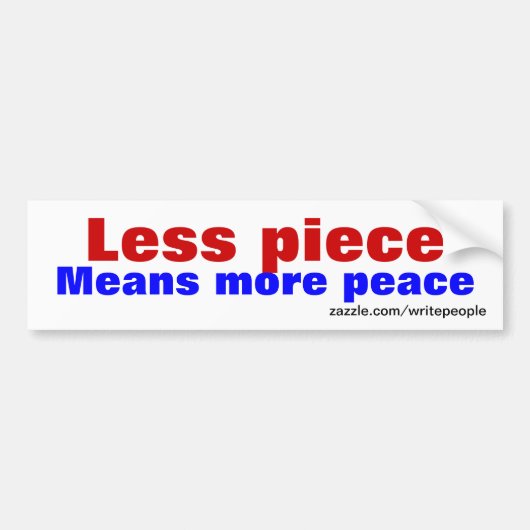 vredesslogan bumper sticker (Voorkant)