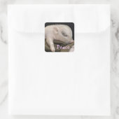 Vredessticker met stijlvol design vierkante sticker (Tas)