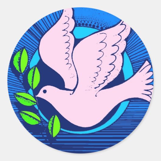 VREDESSTICKER RONDE STICKER (Voorkant)