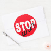 Vredesstop oorlog ronde sticker (Envelop)