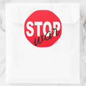 Vredesstop oorlog ronde sticker (Tas)