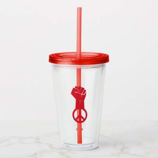 Vredesstrijd Acryl Drinkbeker (Voorkant)