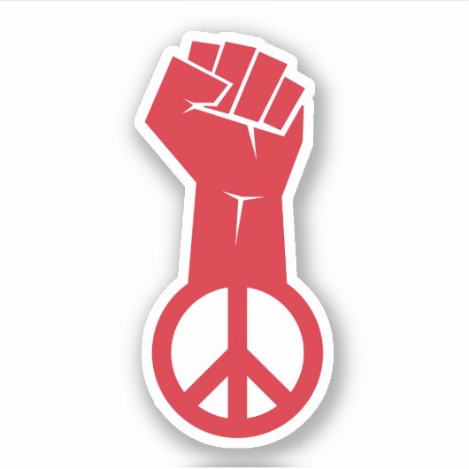 Vredesstrijd Sticker (Voorkant)