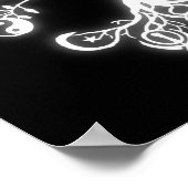 Vredesstructuur - Witte gloed Poster (Hoek)