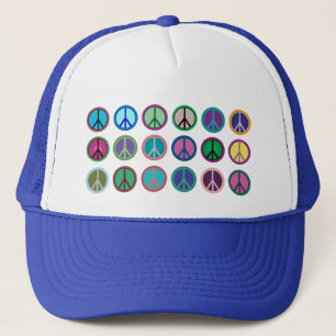Vredessymbolen in kleur trucker pet