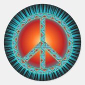 Vredessymbolen Ronde Sticker (Voorkant)