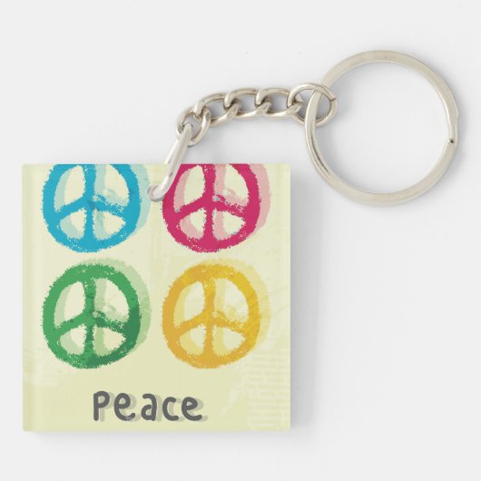 Vredessymbolen Sleutelhanger (Achterkant)