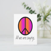 Vredessymbool "Alles wat we zijn gezegde" Briefkaart (Staand voorkant)