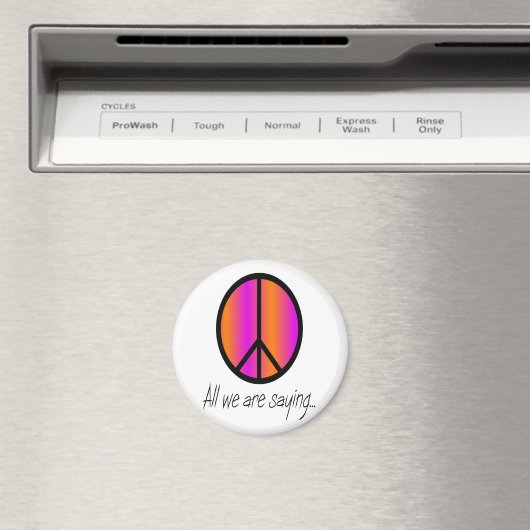 Vredessymbool "Alles wat we zijn gezegde" Magneet (Insitu (Vaatwasser))