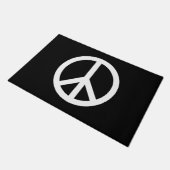 Vredessymbool Anti-Oorlog zwart wit elegant modern Deurmat (Schuin)