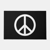 Vredessymbool Anti-Oorlog zwart wit elegant modern Deurmat (Voorkant)