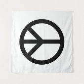 Vredessymbool Anti-Oorlog zwart wit modern Wandkleed (Voorkant (horizontaal))