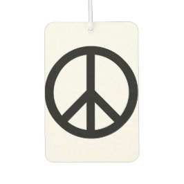 Vredessymbool Anti-Oorlog zwarte witte eenvoudige  Luchtverfrisser