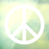 Vredessymbool Anti-oorlogse blanke moderne Raamsticker (Vel 3)