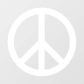 Vredessymbool Anti-oorlogse blanke moderne Raamsticker (Vel)