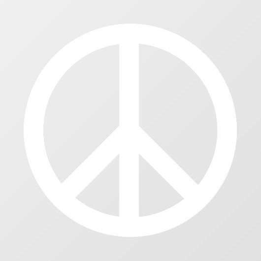 Vredessymbool Anti-oorlogse blanke moderne Raamsticker (Vel)