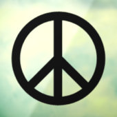 Vredessymbool Anti-oorlogse zwarte elegante modern Raamsticker (Vel 3)