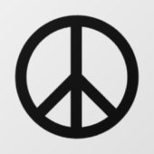 Vredessymbool Anti-oorlogse zwarte elegante modern Raamsticker (Vel)