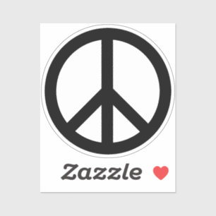 Vredessymbool Anti-oorlogse zwarte elegante modern Sticker