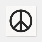 Vredessymbool Anti-oorlogse zwarte witpartij Servet (Voorkant)