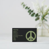 Vredessymbool - Bedrijven Visitekaartje (Staand voorkant)