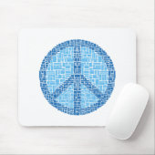 Vredessymbool (blauw) muismat (Met muis)