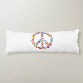 Vredessymbool Bloemkracht Kleurrijk Ontwerp Lichaamskussen