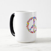 Vredessymbool Bloemkracht Kleurrijk Ontwerp Magische Mok (Voorkant links)