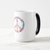 Vredessymbool Bloemkracht Kleurrijk Ontwerp Magische Mok (Voorkant rechts)