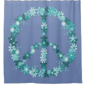 Vredessymbool — blokkracht douchegordijn (Voorkant)