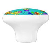 Vredessymbool — blokkracht keramische knop (Zijkant)