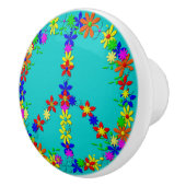 Vredessymbool — blokkracht keramische knop (Rechts)