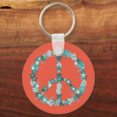 Vredessymbool — blokkracht sleutelhanger (Voorkant)